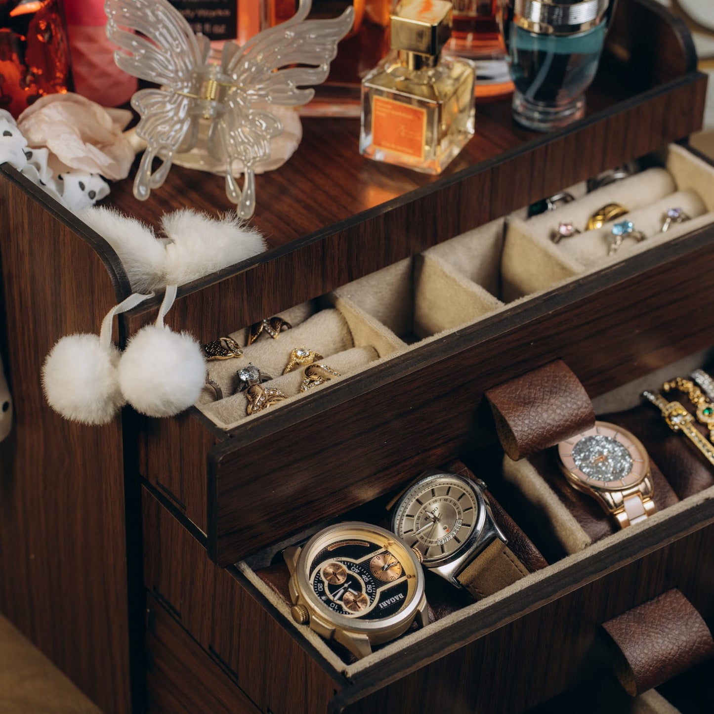 منظم اكسسوار ومكياج روزبوكس كبير