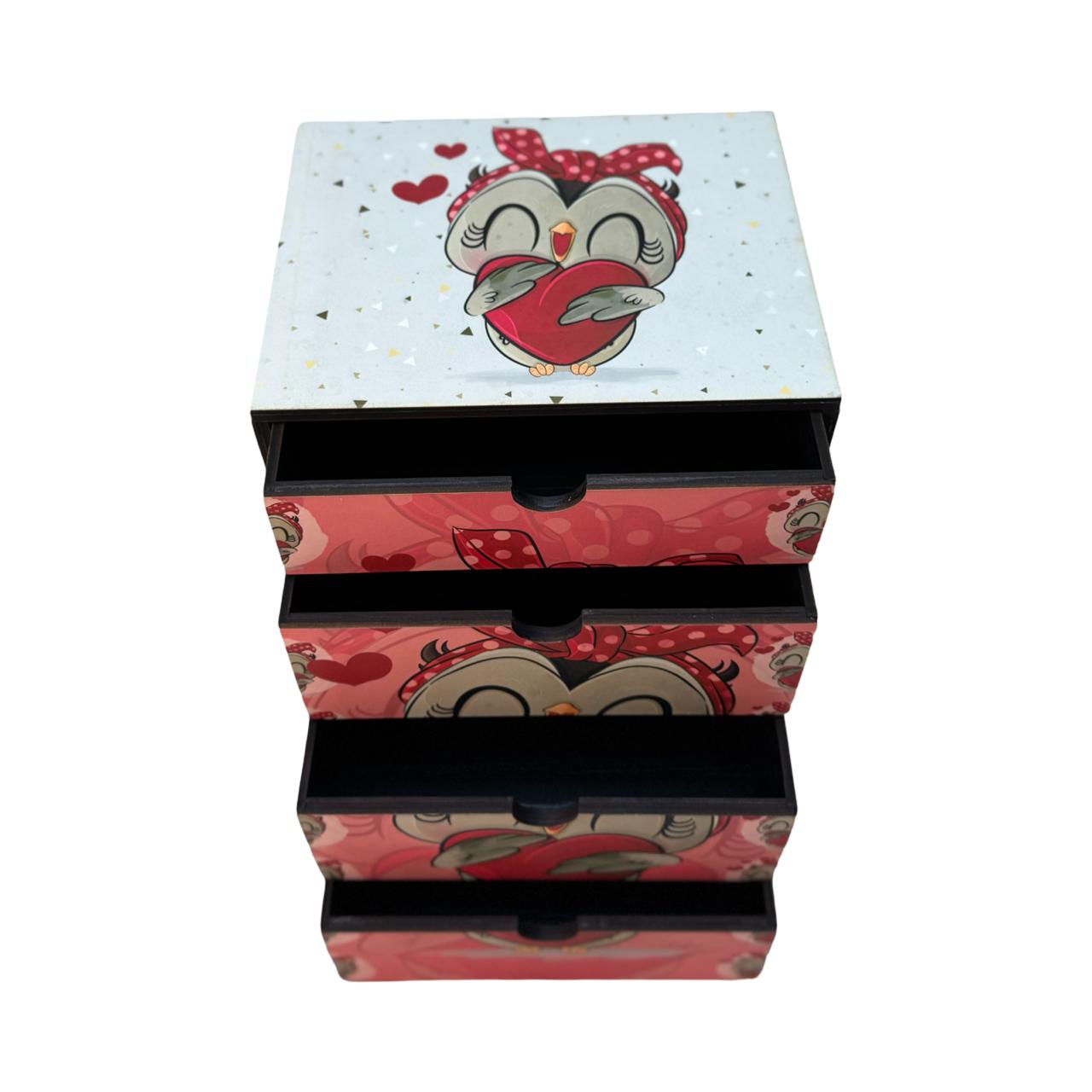 CUTE OWL وحدة أدراج التسريحة تاور