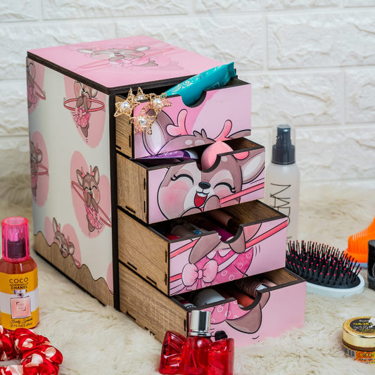 CUTE DEER وحدة أدراج التسريحة تاور